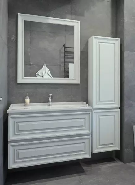 Мебель для ванной подвесная «Caprigo» Понца 90 с 2 ящиками белая