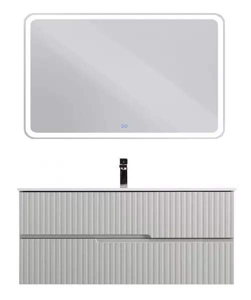 Мебель для ванной подвесная «Cezares» Duet-n 120 серая жемчужная