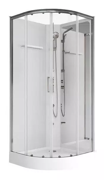 Душевая кабина Aquanet Passion R 30 9090 низкий поддон прозрачнаябелая-зеркало без крыши 69740₽