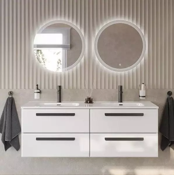 Мебель для ванной подвесная Cezares Eco-cer-n 140 с 4 ящиками Bianco Lucido 140400₽