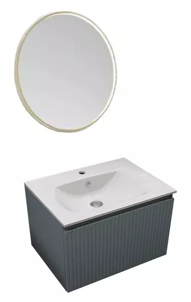 Мебель для ванной Terminus Ватикан 80 с 1 ящиком подвесная серый шёлк 61963₽