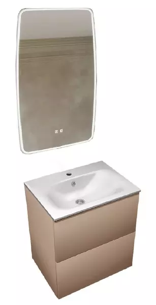 Мебель для ванной «Terminus» Аврора 60 с 2 ящиками подвесная капучино