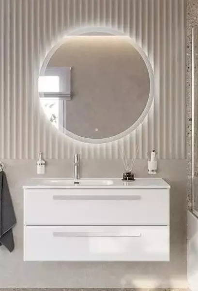 Мебель для ванной подвесная Cezares Eco-cer-n 100 с 2 ящиками Bianco Lucido леваяправая 101700₽