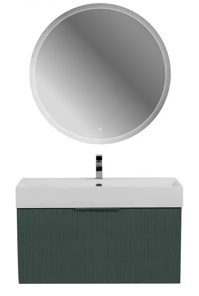 Мебель для ванной подвесная Cezares Premium Plisse 90 с 2 ящиками 1 скрытый Verde opaco 215650₽