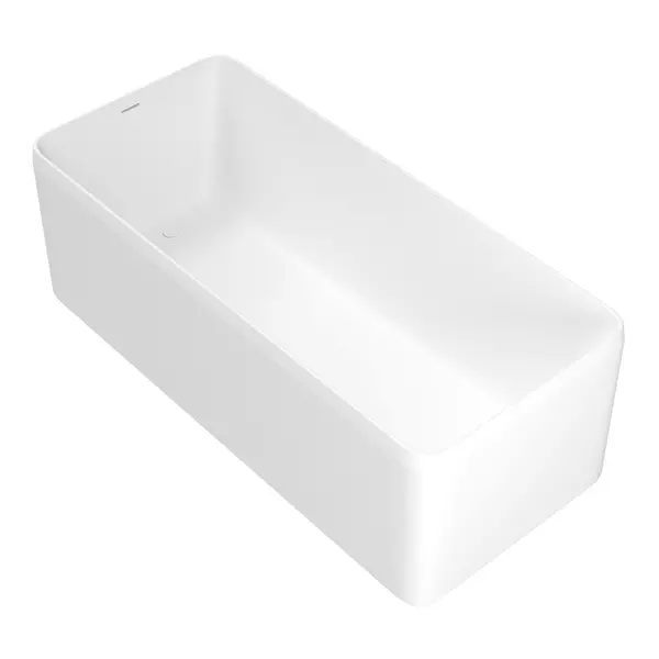 Ванна из искусственного камня Kupala Cubo 18080 с ножками с сифоном белая матовая 402721₽