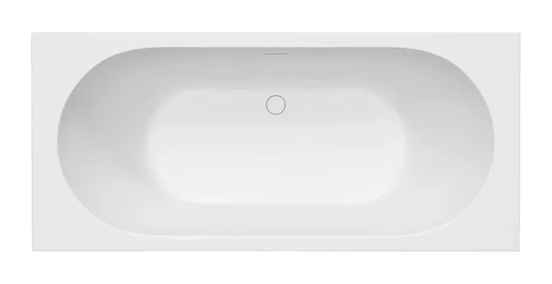 Ванна из искусственного камня Kupala Lono 17070 с ножками с сифоном белая матовая 128608₽