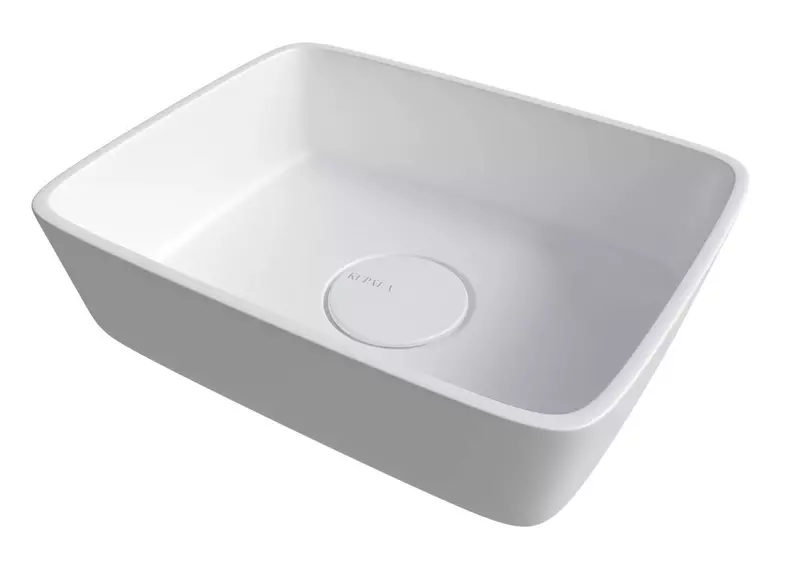Раковина «Kupala» Pira 47/38 искусственный камень белая матовая