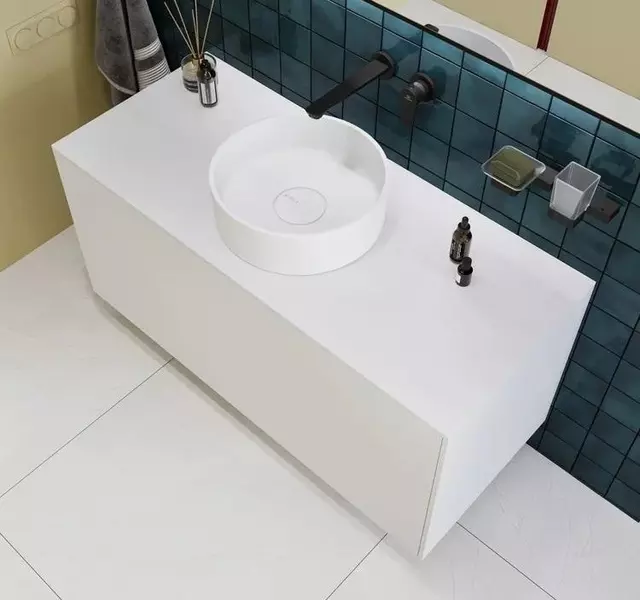 Тумба с раковиной и столешницей «Kupala» Karelia 120 (Kolo 39/39) подвесная белая матовая