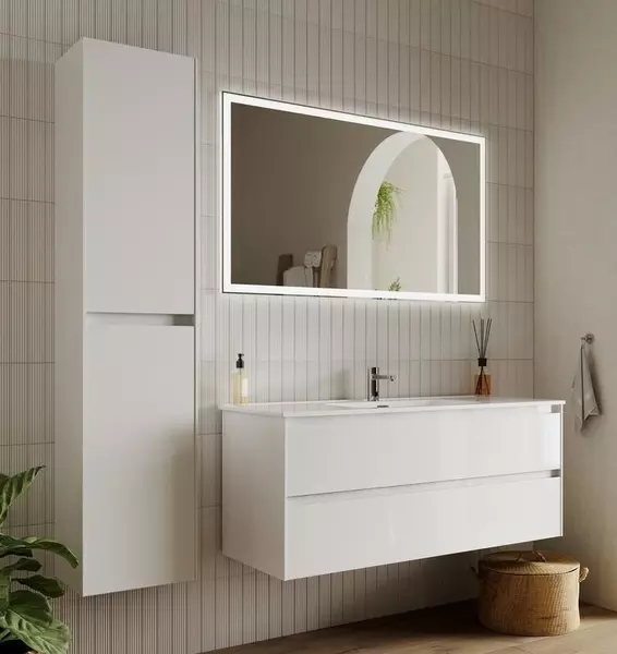 Мебель для ванной подвесная Sancos Cento 120 белая глянцевая 93410₽