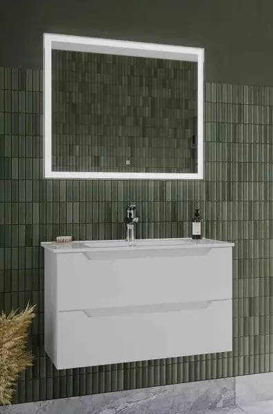 Мебель для ванной подвесная «Sancos» Norma 2.0 80 белая глянцевая