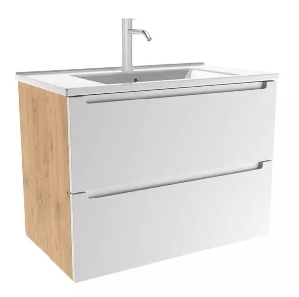 Тумба с раковиной ZOV Дион 100 NS100 100 подвесная белая матоваядуб 50487₽