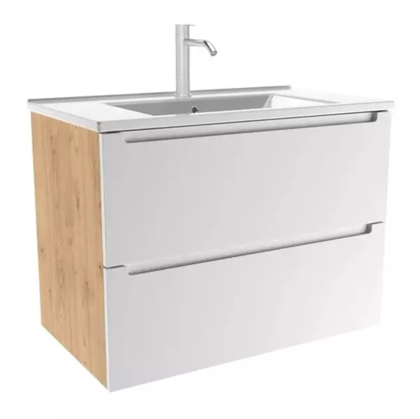 Тумба с раковиной ZOV Дион 60 NS60 60 подвесная белая матоваядуб 37560₽