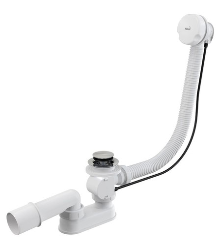 Сифон для ванны слив-перелив AlcaPlast A51B перелив 80 см хромбелый полуавтомат 3407₽