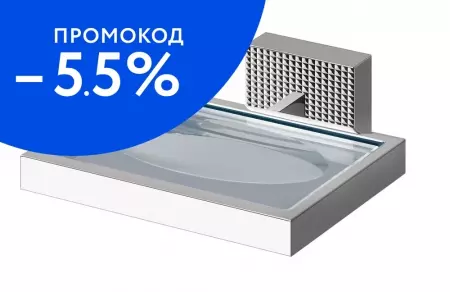 

Мыльница «Cezares» PRIZMA-SODD-NOP на стену чёрная матовая