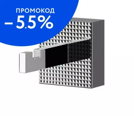 

Крючок «Cezares» PRIZMA-HK1-NOP на стену чёрный матовый