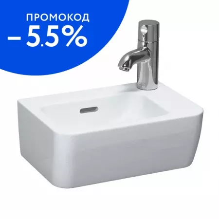 

Раковина «Laufen» Pro 36/25 8.1695.5.000.106.1 фарфоровая белая правая