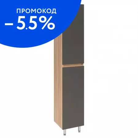 

Пенал «Runo» Лада 30 графит/серый дуб универсальный