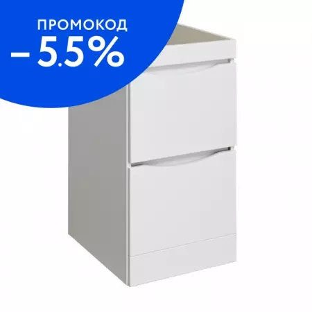 

Тумба с раковиной под стиральную машину «Runo» Орион 105 (Gamma 105 Лайт белая левая) белая