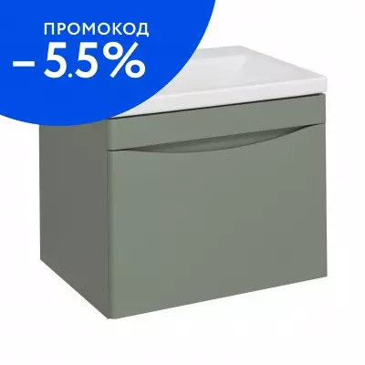 

Тумба с раковиной «Runo» Афина 60 (Moduo 60) подвесная цемент