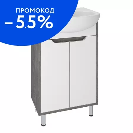 

Тумба с раковиной «Runo» Эко 50 (Уют 50) железный камень