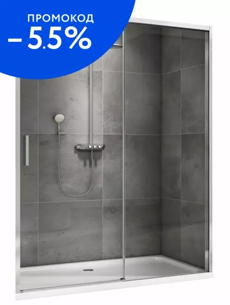 

Душевая дверь «Abber» Komfort AG93140 140/200 прозрачная/хром