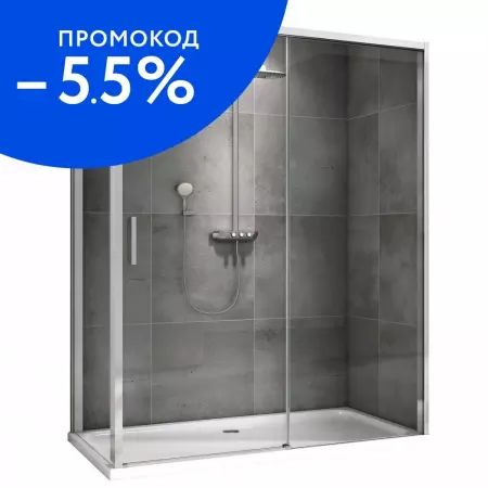 

Душевой угол-ограждение «Abber» Komfort AG93140-S102 140/100 прямоугольный прозрачный/хром без поддона универсальный