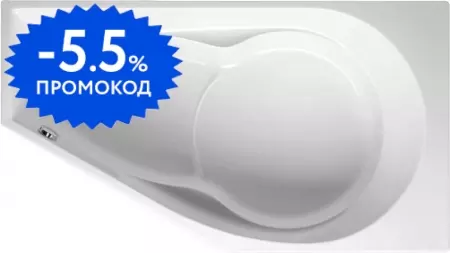 

Ванна акриловая «Riho» Yukon 160/90 без опор без сифона белая левая