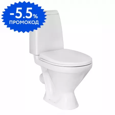 

Унитаз компакт «Sanita» Кама Эконом белый с сиденьем полипропилен белое