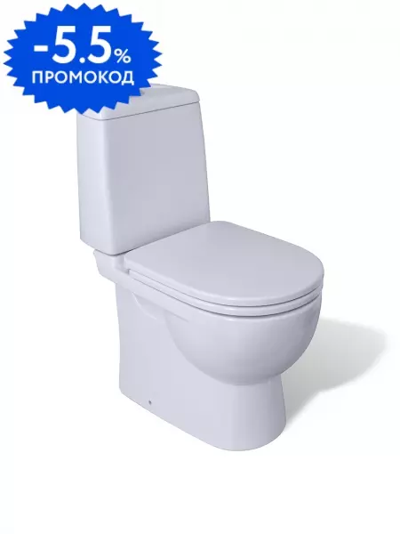 

Унитаз компакт «Sanita Luxe» Best Lux белый с сиденьем дюропласт с микролифтом белый