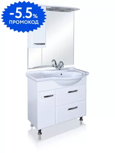 

Мебель для ванной «Bellezza» Балтика 90 белая