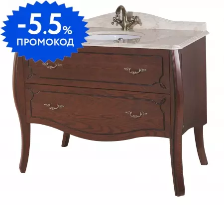 

Тумба с раковиной «Bellezza» Грация Люкс 90 (Nora 47 TS-30001-0476) столешница бежевая вишня