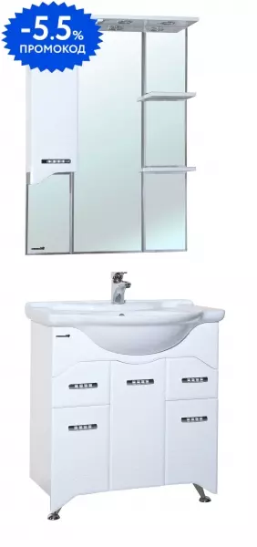 

Мебель для ванной «Bellezza» Дрея 75 белая
