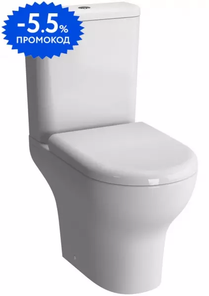 

Унитаз компакт «Vitra» Zentrum 9012B003-7202 белый с сиденьем дюропласт с микролифтом белый