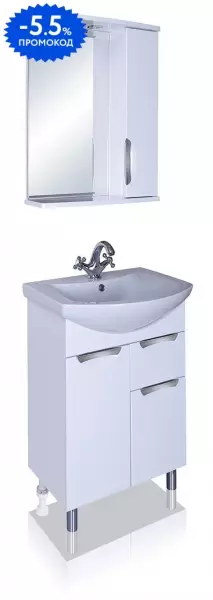 

Мебель для ванной «ASB-Mebel» Мессина 60 белая