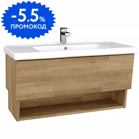 

Тумба с раковиной «Myjoys» Perola 100 FC с полкой (Harmonia 100) подвесная массив дуба