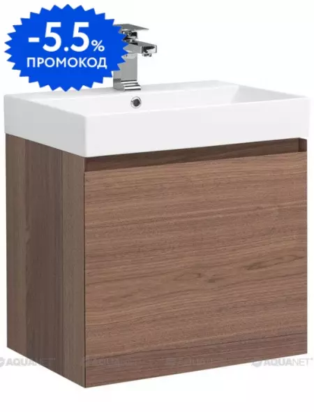 

Тумба с раковиной «Aquanet» Нью Йорк 60 (Stance 60) подвесная орех