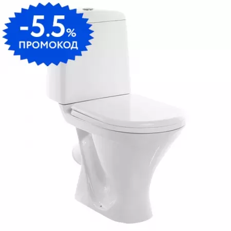 

Унитаз компакт «Sanita» Аттика Комфорт белый с сиденьем термопласт белое