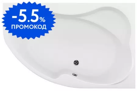 

Ванна акриловая «Aquanet» Capri 160/100 без опор без сифона с ручками белая правая