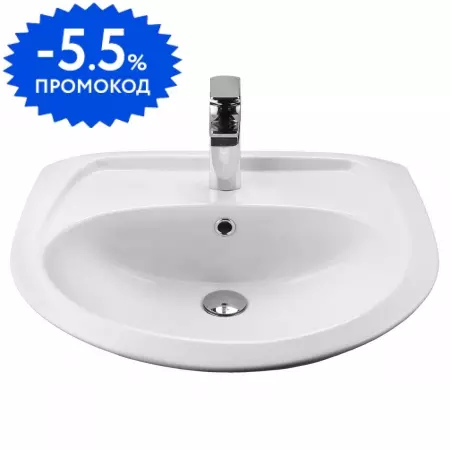

Раковина «Santek» Бриз 60/49 1.WH11.0.466 фарфоровая белая