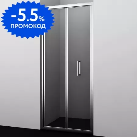 

Душевая дверь «WasserKRAFT» Weser 78F04 90/200 прозрачная/хром без поддона универсальная