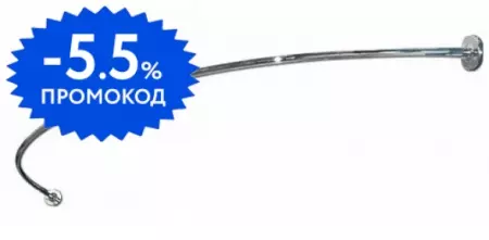 

Карниз для ванной «Aquatek» Пандора 160/75 на стену хром