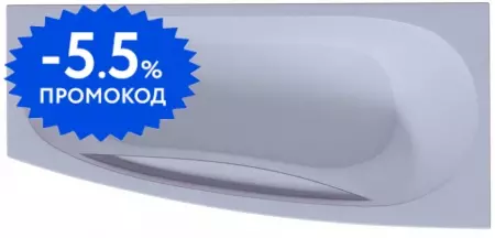 

Ванна акриловая «Aquatek» Пандора 160/75 с каркасом с сифоном белая правая