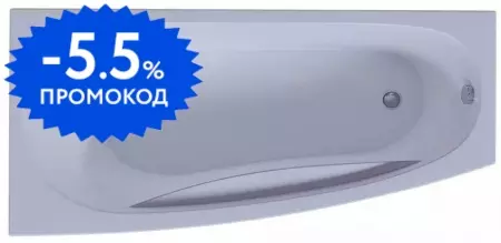 

Ванна акриловая «Aquatek» Пандора 160/75 с каркасом с сифоном белая левая