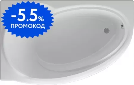 

Ванна акриловая «Aquatek» Бетта 170/97 с экраном с каркасом с сифоном белая левая