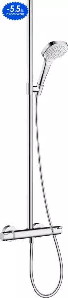 

Смеситель для душа «Hansgrohe» Croma Select E 27248400 с термостатом хром/белый