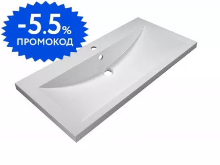 Раковина Флорентина Анита 100 искусственный камень белая 8500₽