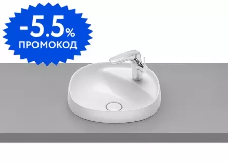 

Раковина «Roca» Beyond 43/43 73270B7000 фарфоровая белая правая