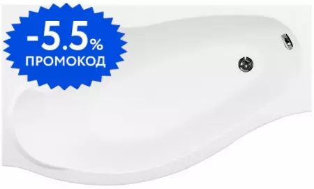 

Ванна акриловая «Aquanet» Palma 170/90 без опор без сифона белая левая