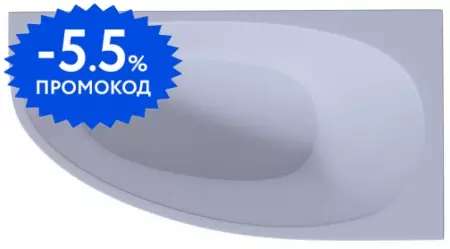 

Ванна акриловая «Aquatek» Дива 150/90 без опор без сифона белая правая