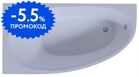 

Ванна акриловая «Aquatek» Дива 150/90 без опор без сифона белая левая
